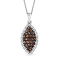 Premium Jenipapo Andalusite and Moissanite 0.85 ctw Ember Radiance Pendant Necklace in Rhodium Over Sterling Silver 20 Inches - Sticky add to cart bar