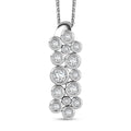 Moissanite Pendant Necklace (20 Inches) in Rhodium Over Sterling Silver 1.00 ctw - Sticky add to cart bar