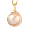South Sea Golden Cultured Pearl Pendant Necklace in 18K Vermeil Yellow Gold Over Sterling Silver 20 Inches - Sticky add to cart bar