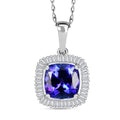 Rhapsody 950 Platinum AAAA Tanzanite, Diamond (E-F, VS2) (0.25 cts) Heart Pendant Necklace (18 Inches) (4.50 g) 2.35 ctw - Sticky add to cart bar