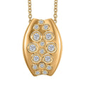 Karis White Zircon 1.10 ctw Pendant in 18K YG Plated with ION Plated YG Stainless Steel Necklace 20 Inches - Sticky add to cart bar