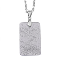 Marvelous Meteorites Bar Pendant Necklace in Rhodium Over Sterling Silver 24 Inches