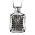Doorbuster Premium Narsipatnam Alexandrite, White and Coffee Zircon Pendant Necklace (20 Inches) in Rhodium Over Sterling Silver 2.10 ctw - Sticky add to cart bar