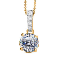 120 Facet Strontium Titanate and Multi Gemstone 3.20 ctw Pendant Necklace in 18K Vermeil Yellow Gold Over Sterling Silver 20 Inches