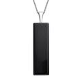 Black Onyx Pendant Necklace (20 Inches) in Stainless Steel 45.30 ctw - Sticky add to cart bar