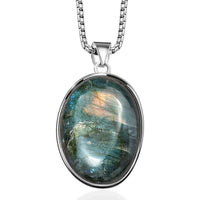 Karis Malagasy Labradorite Pendant in Platinum Bond with Stainless Steel Chain (20 Inches) 254.00 ctw
