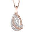 Karis Natural Champagne Diamond Pendant in 18K RG Plated and Platinum Bond with Stainless Steel Necklace 20 Inches - Sticky add to cart bar