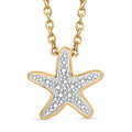 Karis White Diamond Accent Star Pendant in 18K YG Plated and Stainless Steel Necklace 20 Inches - Sticky add to cart bar