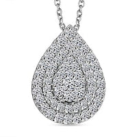 Luxuriant Lab Grown Diamond 1.02 ctw Pendant Necklace in 18K Vermeil Yellow Gold Over Sterling Silver 18 Inches