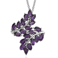 EverTrue Sky Blue Topaz Pendant Necklace (20 Inches) in Stainless Steel 6.35 ctw