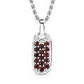 Karis Mozambique Garnet 0.75 ctw Pendant in Platinum Bond with Stainless Steel Necklace 24 Inches - Sticky add to cart bar