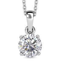 J Francis Embellished with Zirconia by Swarovski 3.50 ctw Pendant in Sterling Silver with Stainless Steel Necklace 20 Inches (Del. in 10-12 Days)