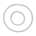 Doorbuster Simulated Diamond Necklace (16.50 Inches) and Stretch Bracelet in Silvertone 130.00 ctw - Sticky add to cart bar