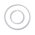Simulated Diamond Choker Necklace and Stretch Bracelet - Sticky add to cart bar