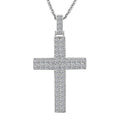 Luxuriant Lab Grown Diamond G SI 1.65 ctw Cross Pendant Necklace in Sterling Silver 16-18 Inches - Sticky add to cart bar