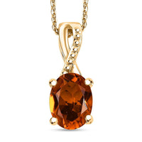 Premium Santa Ana Madeira Citrine 1.20 ctw Infinity Pendant Necklace in 18K Vermeil Yellow Gold Over Sterling Silver 20 Inches