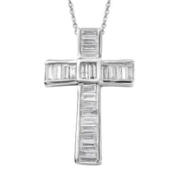 Lab Grown Diamond (VS) Pendant Necklace (20 Inches) in Rhodium Over Sterling Silver 1.60 ctw