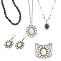 Multi Gemstone 265.35 ctw 5pcs Jewelry Set in Silvertone and 18K YG Plated - Sticky add to cart bar