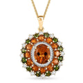 Premium Santa Ana Madeira Citrine and Multi Gemstone 9.75 ctw Harvest Radiance Pendant Necklace in 18K Vermeil Yellow Gold Over Sterling Silver 20 Inches - Sticky add to cart bar