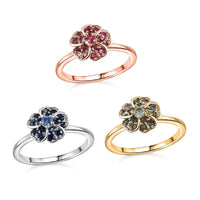 Set of 3 - Narsipatnam Alexandrite, Ceylon Blue Sapphire and Ouro Fino Rubellite Ring in Rhodium and 18K Vermeil YRG Over Sterling Silver (Size 6.0) 1.20 ctw