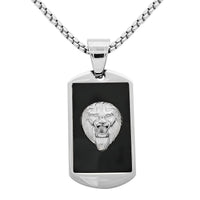 Dogtag Pendant Necklace in Stainless Steel (24 Inches)