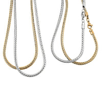 Set of 2 Tulang Naga Chain Necklace in ION Plated YG and Stainless Steel 24 Inches