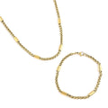 Set of Necklace 24 Inches and Bracelet (8.50In) in ION Plated YG Stainless Steel - Sticky add to cart bar