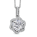 J Francis Embellished with 120 Facet Zirconia by Swarovski 4.15 ctw Pendant Necklace in Rhodium Over Sterling Silver 20 Inches - Sticky add to cart bar