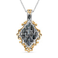 Narsipatnam Alexandrite 1.35 ctw Majesty Pendant Necklace in 18K Vermeil YG and Rhodium Over Sterling Silver 20 Inches - Sticky add to cart bar