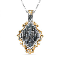 Narsipatnam Alexandrite 1.35 ctw Majesty Pendant Necklace in 18K Vermeil YG and Rhodium Over Sterling Silver 20 Inches
