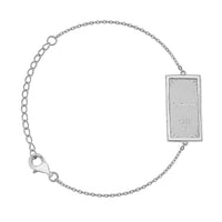 999 Platinum Bar 1g with 10K White Gold 2.05g Bracelet (6.50-8.0In)