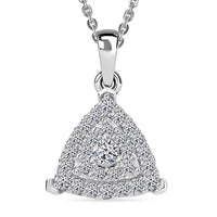 Luxuriant Lab Grown Diamond (SI) Pendant Necklace (20 Inches) in Rhodium Over Sterling Silver 0.35 ctw