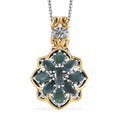 Narsipatnam Alexandrite 2.15 ctw Ethereal Bloom Pendant Necklace in 18K Vermeil YG and Rhodium Over Sterling Silver 20 Inches - Sticky add to cart bar