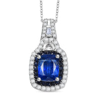 Hebei Peridot and Multi Gemstone 3.70 ctw Pendant Necklace in Rhodium Over Sterling Silver 20 Inches