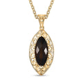 Karis Brazilian Smoky Quartz 2.90 ctw Pendant in 18K YG Plated with Stainless Steel Necklace 20 Inches - Sticky add to cart bar