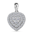 Luxuriant Lab Grown Diamond G-H SI 1.00 ctw Heart Pendant Necklace in Platinum Over Sterling Silver 20 Inches - Sticky add to cart bar