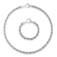 Set of Necklace (20 Inches) and Bracelet (8In) in Stainless Steel