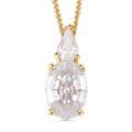 Step Cut Moissanite 2.80 ctw Pendant Necklace in 18K Vermeil Yellow Gold Over Sterling Silver 20 Inches - Sticky add to cart bar