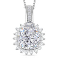 D'Joy Old Mine Cut Moissanite 2.50 ctw Celestial Sparkle Pendant Necklace in Rhodium Over Sterling Silver 20 Inches - Sticky add to cart bar