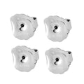 Set of 4 - Rhodium Over Sterling Silver 9mm Ear Nut (3.20 g) - Sticky add to cart bar