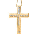 Luxuriant Lab Grown Diamond 1.00 ctw Pendant Necklace in Vermeil Yellow Gold Over Sterling Silver 20 Inches - Sticky add to cart bar