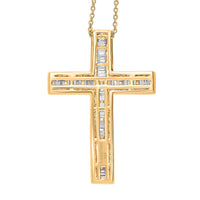 Luxuriant Lab Grown Diamond 1.00 ctw Pendant Necklace in Vermeil Yellow Gold Over Sterling Silver 20 Inches