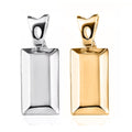 Set of 2 14K Yellow Gold Over and Sterling Silver Bar Pendant without Chain 4.30 Grams - Sticky add to cart bar
