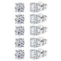 Set of 5 Luxuriant Lab Grown Diamond G-H SI 2.50 ctw Solitaire Stud Earrings in Vermeil Yellow Gold Over Sterling Silver - Sticky add to cart bar