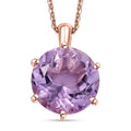 Rose De France Amethyst 5.85 ctw Pendant Necklace in 18K Vermeil Rose Gold Over Sterling Silver 20 Inches - Sticky add to cart bar