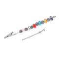 Resin Bead Bracelet Buddy in Silvertone and Stainless Steel Magnet Lock - Sticky add to cart bar