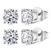 Set of 2, Luxuriant Lab Grown Diamond G SI1 2.00 ctw Solitaire Stud Earrings in 14K White Gold