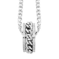 Chain Necklace (24 Inches) and Ring (Size 6.0) in Stainless Steel