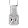 Moissanite 4.25 ctw Pendant Necklace in Rhodium Over Sterling Silver 18 Inches - Sticky add to cart bar