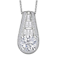 D'Joy Moissanite 2.80 ctw Pendant Necklace 20 Inches in Rhodium Over Sterling Silver - Sticky add to cart bar